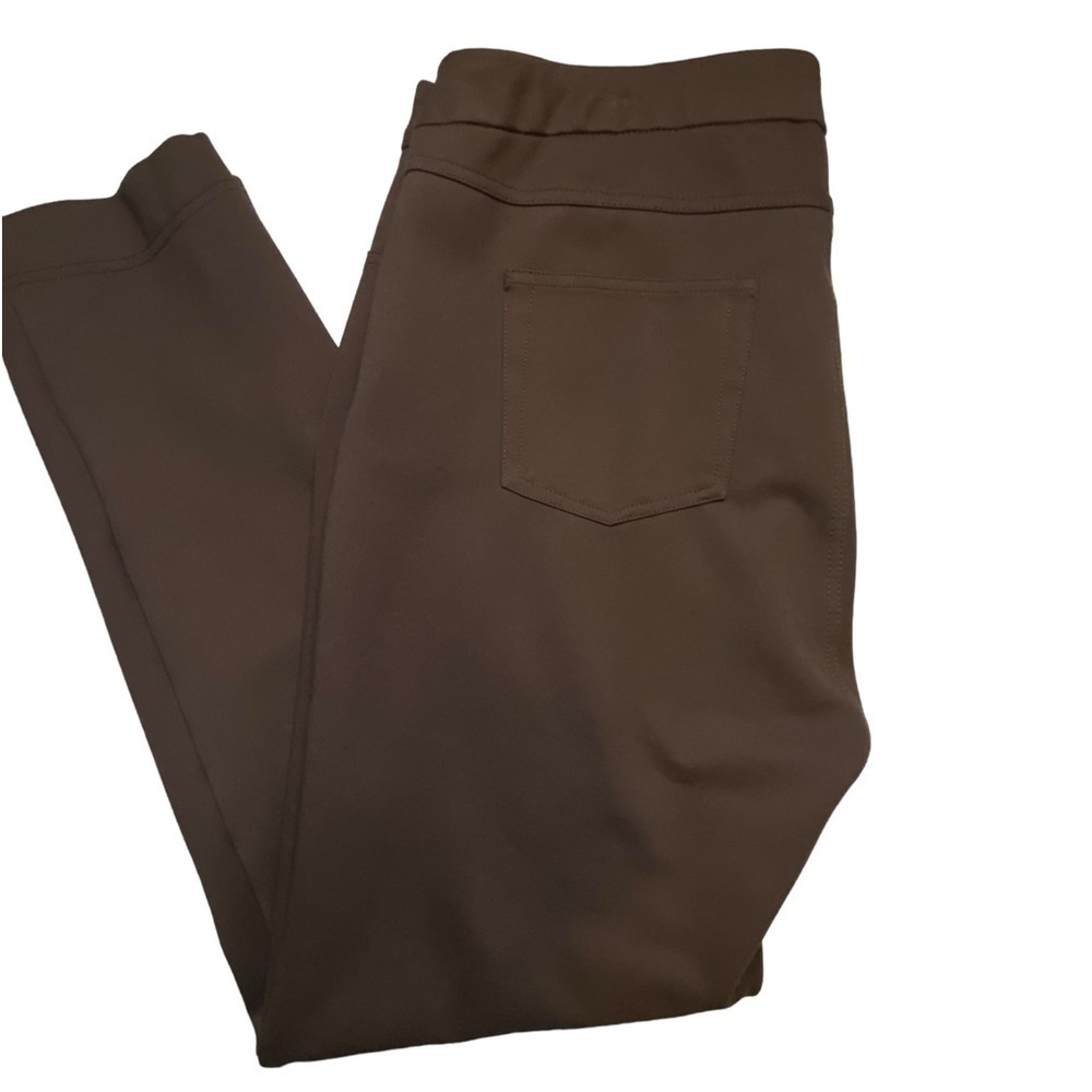 SOFT Surroundings 1X Brown Slim Full Length Pull-On High Waist Leggings Pants